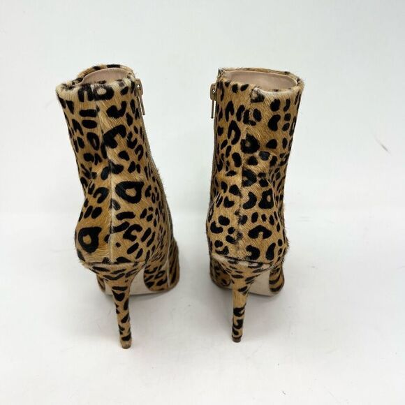 Steve Madden Ashton Boots Womens 8 Leather Pointed Toe Tiger Print Heeled - Picture 2 of 11